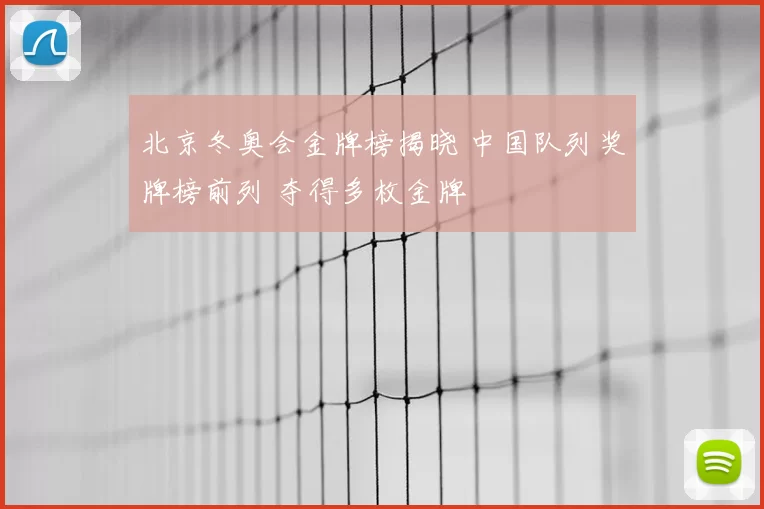 北京冬奥会金牌榜揭晓 中国队列奖牌榜前列 夺得多枚金牌